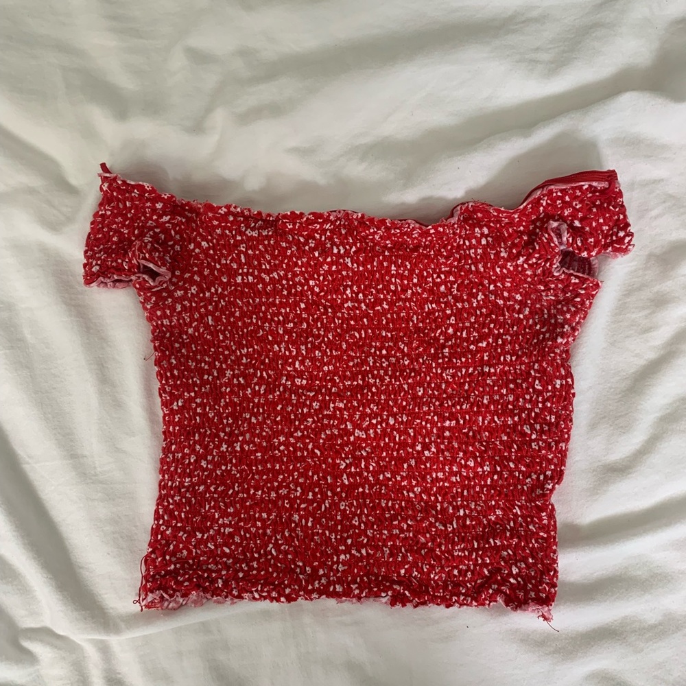 Garage off the shoulders top